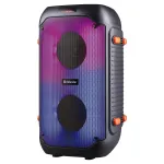 Defender BOOMER 25 ne&scaron;iojamas Bluetooth garsiakalbis su karaokė, RGB ap&scaron;vietimu, TWS, FM radiju, 25W, juodas