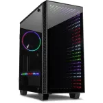 Korpusas INTER-TECH X-608 INFINITY MICRO, microATX, RGB, priekinis ir &scaron;oninis grūdintas stiklas, be maitinimo &scaron;altinio
