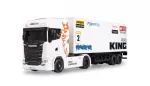 Amewi Mini-Scania 730 S su dėžiniu priekabos puspriekabę 1:64 RTR, balta (22784)