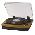 Denver VPL-230LW juodas medinis pusiau automatinis patefonas 2W RMS