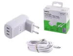 Belkin BoostCharge universalus greitasis kroviklis ne&scaron;iojamam kompiuteriui ir i&scaron;maniajam telefonui, baltas, AC, vidaus naudojimui