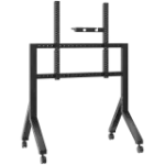 Mobilus TV stovas ONKRON TS2081-B 70&ndash;110 colių, juodas, ratuotas, plieninis, 125 kg, VESA 200x200&ndash;1000x800