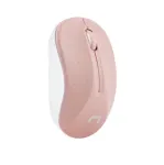 Belaidė RF optinė pelė NATEC Toucan Office &ndash; ambidekstrinė, 1600 DPI, 3 mygtukai, ratukas, balta/rožinė