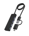 ICY BOX IB-HUB1424-C3 USB 3.2 Gen 1 (3.1 Gen 1) Type-A + Type-C 5000 Mbit/s Juodas