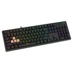 SAVIO STYX Brown mechaninė žaidimų klaviatūra, Outemu Brown, Hot-Swap, RGB, US i&scaron;dėstymas, pilno dydžio, USB, juoda