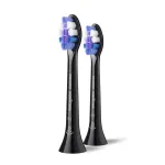 Philips Sensitive HX6052/88 2 vnt. &scaron;epetėlių galvutės, juodos, itin mink&scaron;tos, 3 mėn.