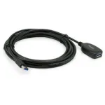 Equip 133346 USB 3.2 Gen 1 aktyvus ilginimo kabelis 5 m USB A juodas