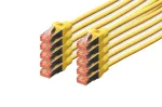 DIGITUS CAT6 S/FTP LAN patch kabelis (10 vnt.), 5 m, geltonas