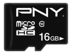 MicroSDHC PNY 16 GB 10 klasė Juoda P-SDU16G10PPL-GE