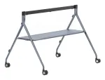 Yealink MB-FS-P860T paslankus stovas ant grindų &bdquo;MeetingBoard 86 Pro&ldquo; (86 colių / 2,18 m) ekranui, su polentele ir ratukais, juodas, pilkas
