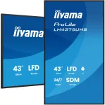 &bdquo;iiyama LH4375UHS-B2AG&ldquo; skaitmeninės reklamos ekranas, 108 cm (42,5 colio), LCD, Wi-Fi, 500 cd/m&sup2;, 4K Ultra HD, juodas, įmontuotas procesorius, Android 11, 24/7