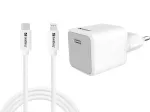 Sandberg 441-57 20W USB-C PD sieninis įkroviklis su integruotu Lightning 1M kabeliu, baltas