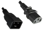 Microconnect PE030605 maitinimo laidas juodas 0,5 m C13 ki&scaron;tukas C20 ki&scaron;tukas