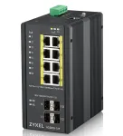Zyxel RGS200-12P valdomas L2 Gigabit Ethernet PoE komutatorius (juodas)
