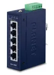 Tinklo jungiklis PLANET ISW-500T, nevaldomas 5 prievadų Fast Ethernet (10/100), 12&ndash;48V, mėlynas