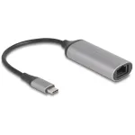DeLOCK 81570 Laidinio adapterio kabelis USB Type-C &ndash; RJ-45 0,15 m Antracitas