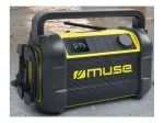 Ne&scaron;iojamas radijo imtuvas Muse M-928 BTY su skaitmeniniu FM derintuvu, 20W, USB-C, juodai geltonas