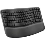 &bdquo;Logitech Wave Keys&ldquo; belaidė ergonominė klaviatūra &ndash; grafitinė &ndash; NLB &ndash; 2,4 GHz / BT &ndash; universalus i&scaron;dėstymas