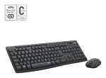 LOGITECH MK295 tylus belaidis klaviatūros ir pelės rinkinys &ndash; grafitas &ndash; Qwertz &Scaron;veicarija/Liuksemburgas