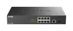 D-Link DGS-1010MP/E nevaldomas L2 Gigabit Ethernet (10/100/1000) tinklo jungiklis su PoE, 1U, juodas