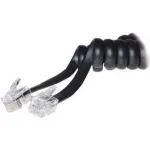 ShiverPeaks S/CONN 7.5 m RJ10 juodas (TC 70135-7) &ndash; ragelio spiralinis laidas