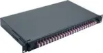 Tinklo kabelis Helos LWL 19 colių Splice Box 24 x LC Duplex OM4 i&scaron; anksto sumontuotas juodas