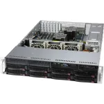 Supermicro SC825 BTQC-R1K23LPB &ndash; 2U stovo korpusas, patobulintas ATX, SATA/SAS, kar&scaron;tai keičiami diskai, 1200 W, juodas