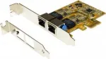 Exsys EX-6072-4K tinklo adapteris, žemo profilio PCIe, 2x Gigabit Ethernet