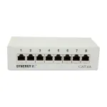 Patch panel 8xTP, CAT6A, 500 MHz, pavir&scaron;inis montavimas, &scaron;viesiai pilka, Syner (S216314)