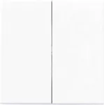 Jung A 595 WW White &ndash; vieno modulio sieninė rozetės plok&scaron;telė, balta