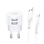 Įkroviklis usams XTXLOGT18MC05 2x USB 2.1A microUSB Baltas AC/DC