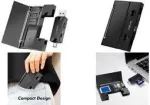 LogiLink CR0049 USB 3.2 Gen 1 SD/microSD kortelių skaitytuvas su kortelių laikymu, juodas