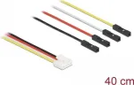 DeLOCK konversinis IOT Grove kabelis 4 kontaktų &scaron;akė į 4 &scaron;uoliukų moteri&scaron;kas 40 cm