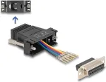 Adapteris jungties keitimui DELOCK 67087 D-Sub 15 (HD) moteri&scaron;kas į RJ12 juodas