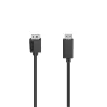 Hama 00200712 vaizdo kabelio adapteris 1,5 m DisplayPort &rarr; HDMI juodas