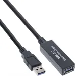USB 3.2 ilginimo kabelis Kindermann 5773000311, 10 m, aktyvus, A ki&scaron;tukas į A lizdą