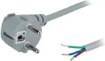 Wentronic Goobay Įžemintas maitinimo kabelis su kampu, surinkimui, 2 m, juodas - F tipo (CEE 7/7) > laisvi galai (50083)