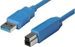 shiverpeaks BASIC-S USB 3.0 laidas, A ki&scaron;tukas - B ki&scaron;tukas, 0,5 m, mėlynas, dvigubai ekranuotas, BS77030