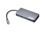 Dokavimo adapteris Lenovo GX91M73946 USB-C laidinis, 100 W, HDMI, VGA, 3x USB-A, SD skaitytuvas, Gigabit Ethernet, 4K@30Hz, pilka