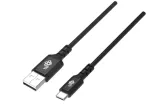 USB-USB C laidas 2m silikoninis juodas Quick Charge