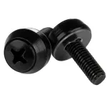 StarTech.com M5 x 12mm tvirtinimo varžtai &ndash; 50 vnt., juodi, plieniniai, skirta skardai