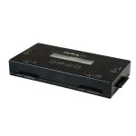 StarTech.com 4 lizdų SSD/HDD diskų trynimo įrenginys - 2,5 colio ir 3,5 colio SATA - atskiras, be kompiuterio veikiantis i&scaron;orinis diskų sanitizeris - 9 trynimo režimai - RS232 spausdintuvo prievadas - NIST/DOD ir TAA atitiktis