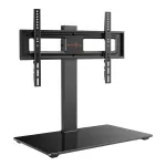 Perlegear PGTVS26-US 32-70 TV Mount Laisvai Pastatomas TV Stovas su Grūdinto Stiklo Pagrindu, Juodas