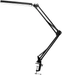 Avide LED stalinė lempa su spaustuku 12W juoda