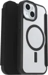 OtterBox React Folio MagSafe Series Case, skirta Apple iPhone 15/14/13 &ndash; Black Crystal (permatoma juoda)