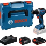 BOSCH GSR18V-52 belaidis sukamasis gręžtuvas su 2 akumuliatoriais 18 V 4,0 Ah ir 2,0 Ah L-BOXX dėkle (mažmeninė prekyba)
