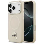 KARL LAGERFELD Karl Pin MagSafe Back Cover, Apple iPhone 15 Pro Max, Smėlio spalvos
