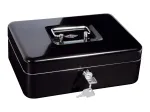 WEDO Size 3 Cash Box &ndash; plieninė kasos dėžutė, juoda milteliniu dažymu