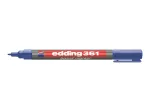 EDDING 361 Blue Dry-Wipe Marker, Chisel Tip 1-5 mm, Low-Odor, Refillable