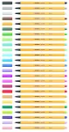 STABILO Point 88 Fineliner ra&scaron;ikliai &ndash; 12 spalvų rinkinys, 0,4 mm
